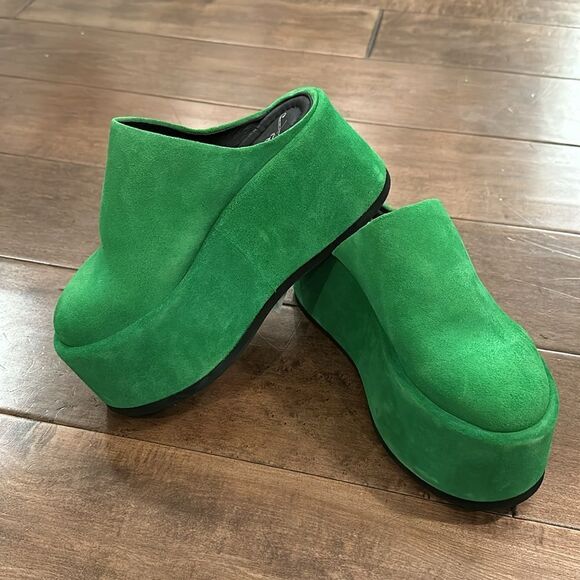 Free People Mantra Platform Mules/ Green/Size 36/ New - Picture 3 of 10